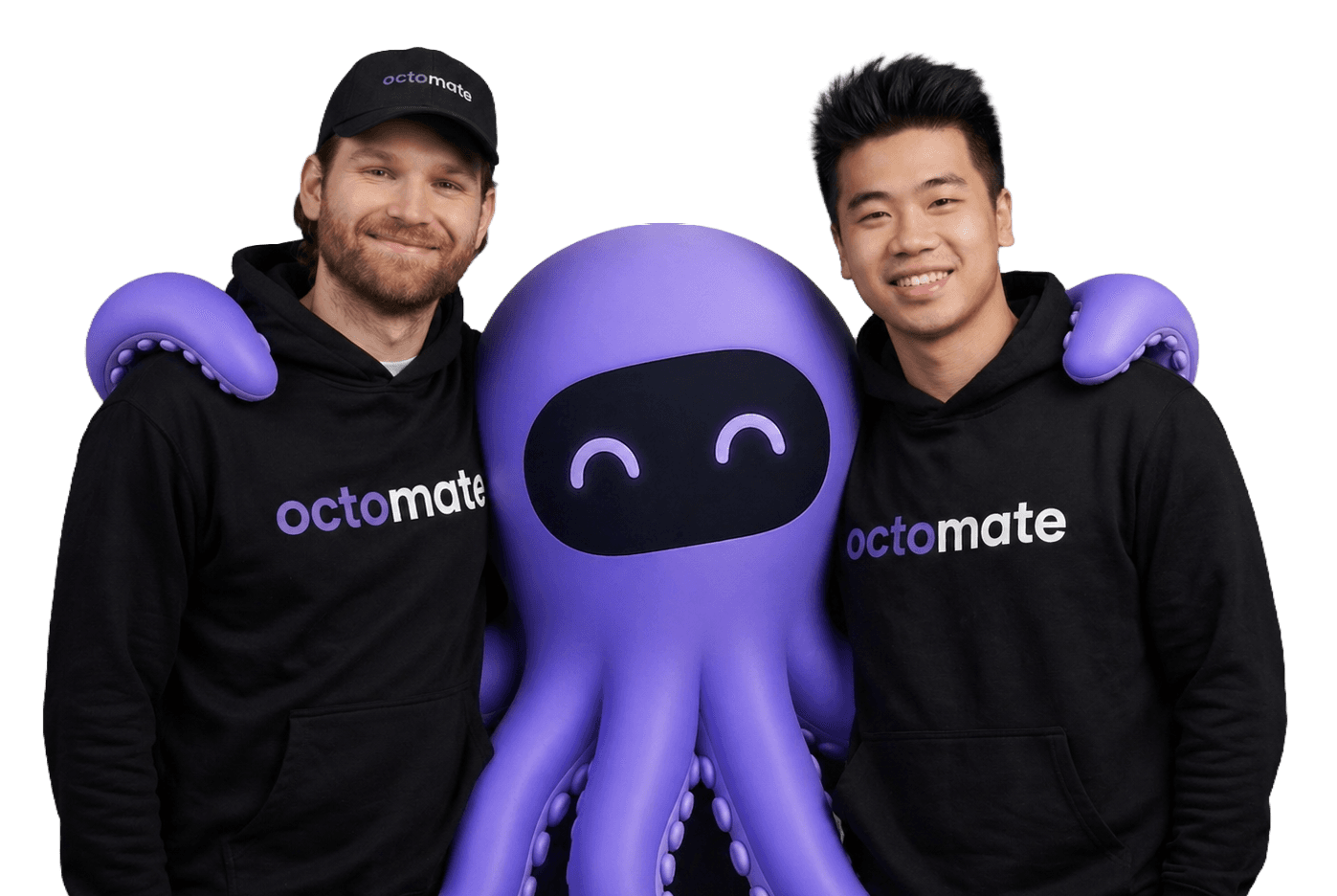 Lukas, Octo and Horng — the team at Octomate